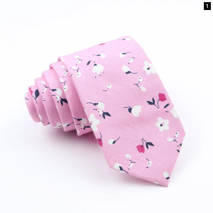 Cartoon Fruit Floral Animal Neck Ties Mens Casual Cotton Tie For Weddings And Parties