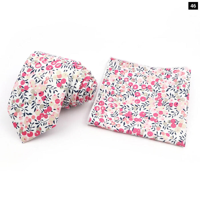 Floral Cotton Tie Set For Parties And Daily Wear