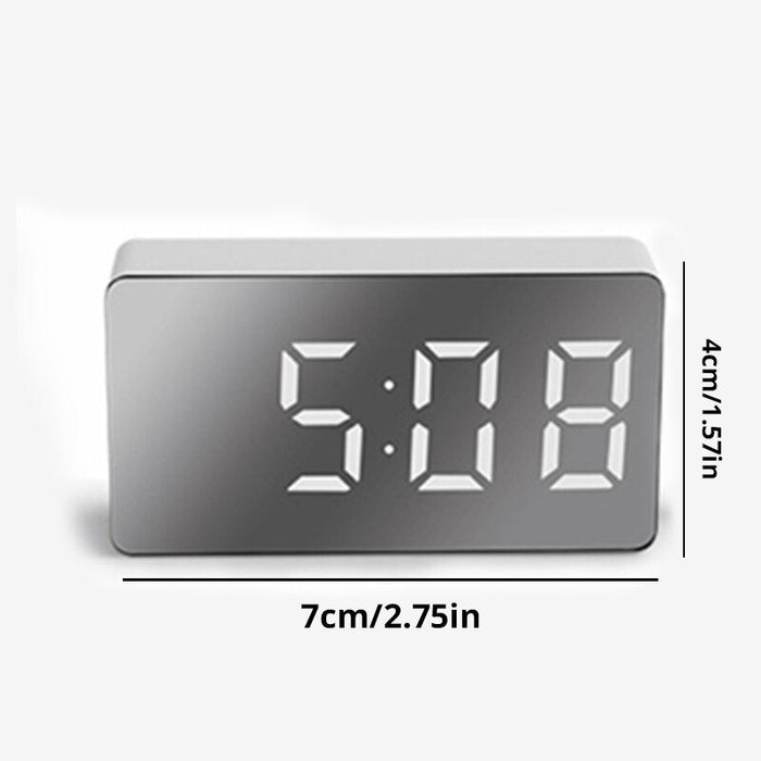 1PCS Green LED Mirror Table Clock Digital Alarm Snooze Display Time Night Light Desktop USB Alarm Clock Home Decor