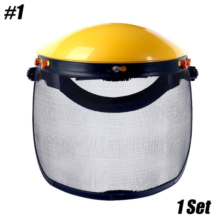 Safety Mask with Mesh Visor for Chainsaw Trimmer Pole Pruner