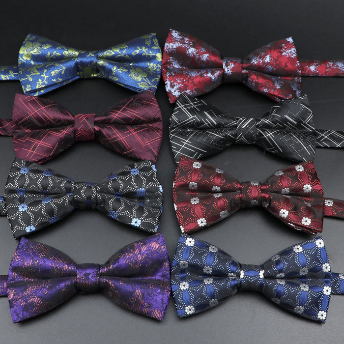 Bowtie For Men Plaid Stripes Dots