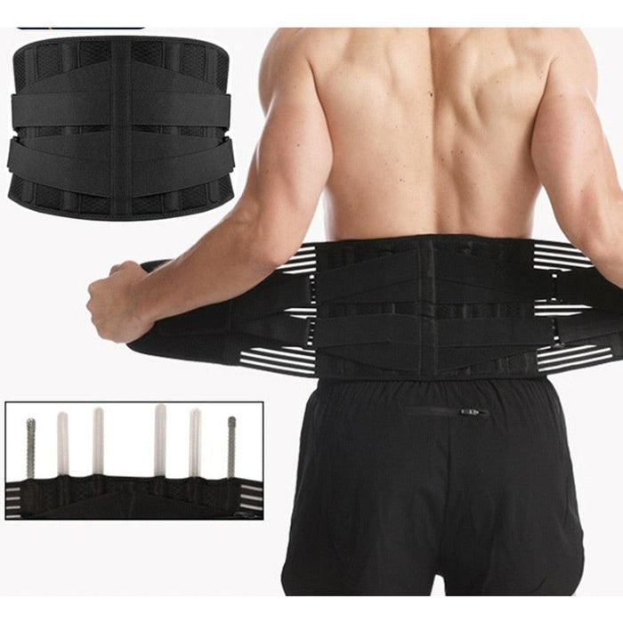 Lower Back Brace with 6 Stays and Removable Lumbar Pad For Sciatica Scoliosis