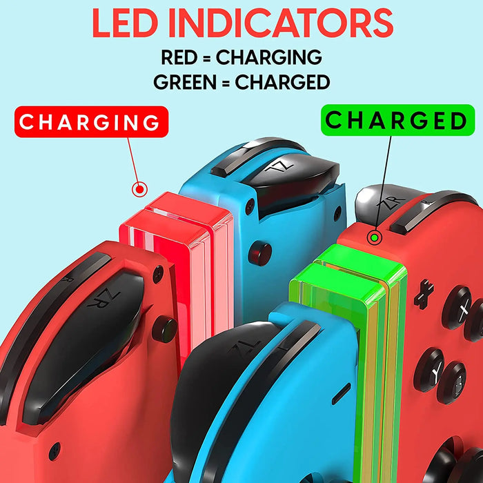 4 In 1 Led Charging Dock For Nintendo Switch Joy Cons