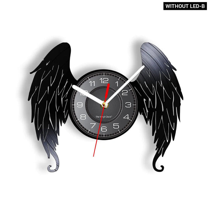 Angel On The Moon Vinyl Wall Clock