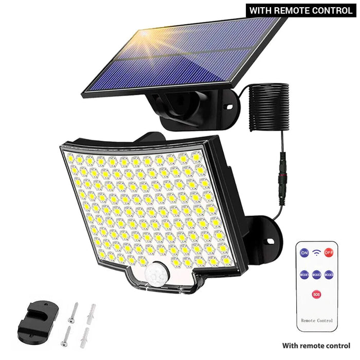 Waterproof 106Led Solar Light With Motion Sensor And Remote