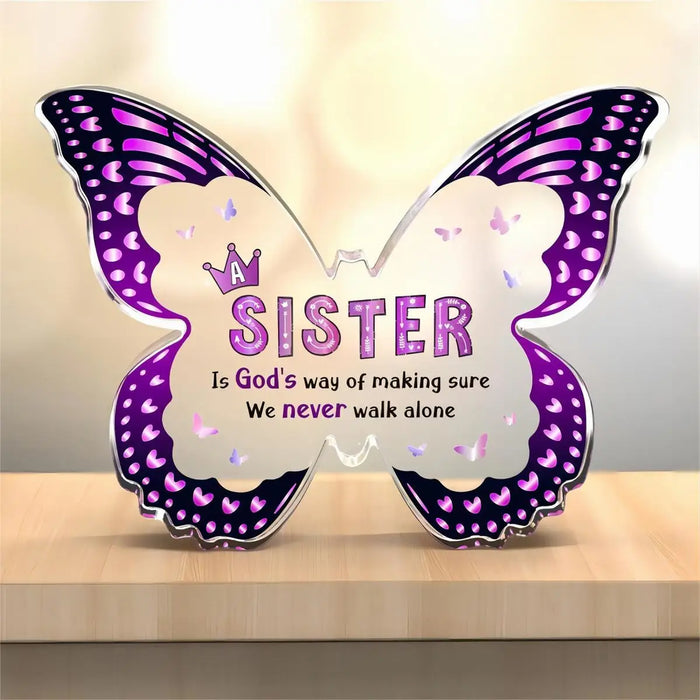 Charming Butterfly Acrylic Plate Perfect For Sister's Special Occasions