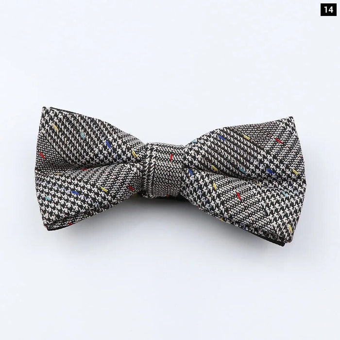 Classic Plaid Bowtie Adjustable Neckwear For Mens Fashion For Weddings And Parties