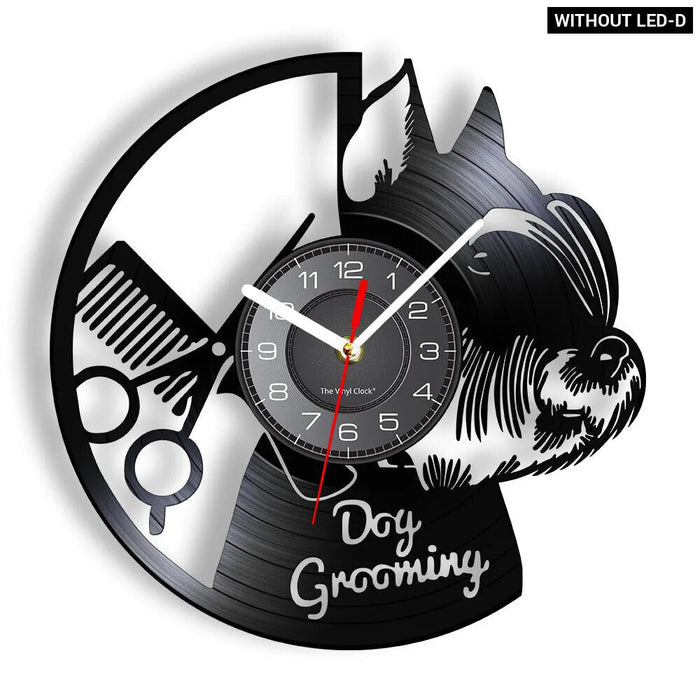 Pet Grooming Vinyl Record Clock