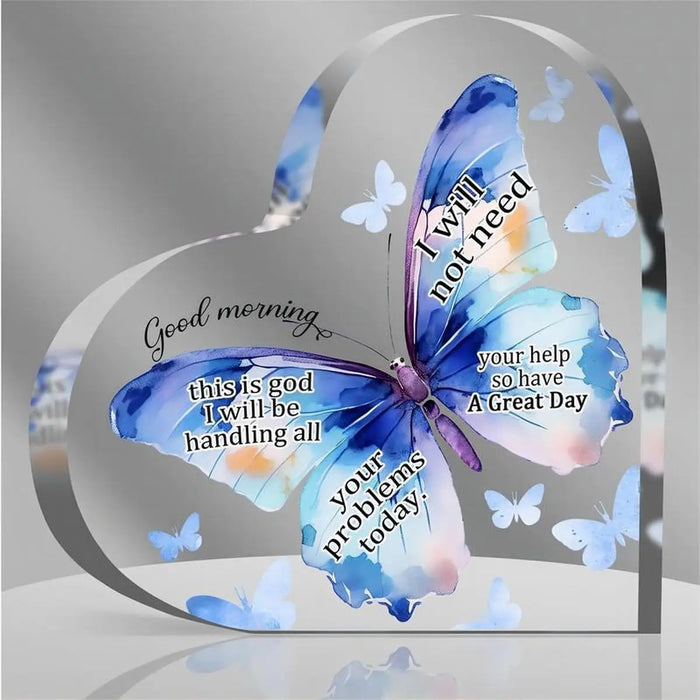 Christian Heart Shaped Acrylic Table Decoration For Faithful Women