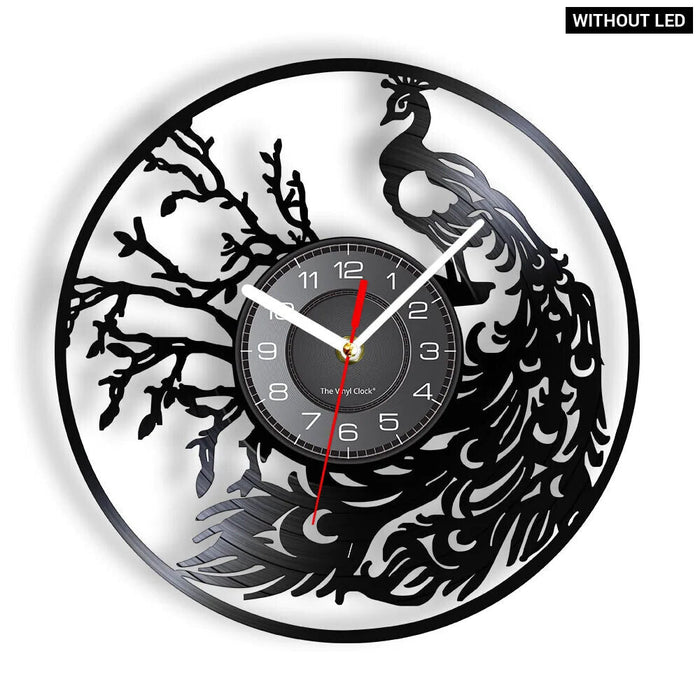 Peacock Feather Wall Clock