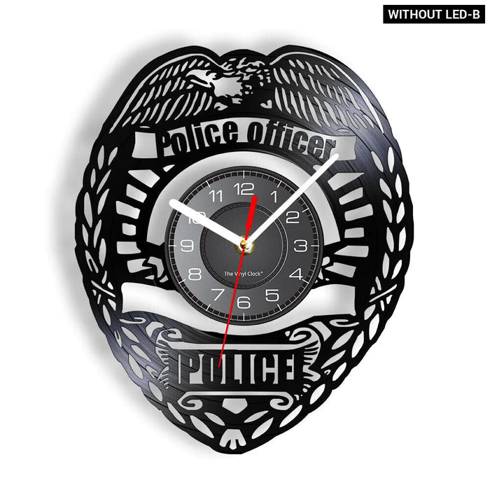 Usa Policeman Vinyl Record Wall Clock