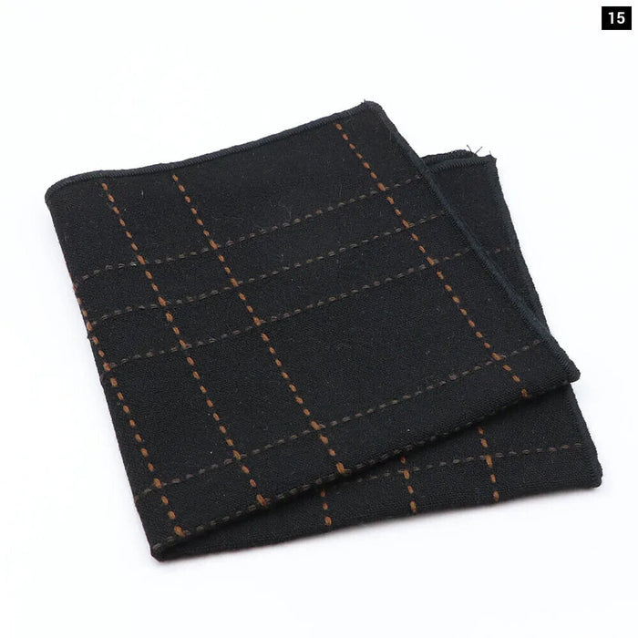 Premium Cotton Plaid Hankerchiefs Black Blue Red