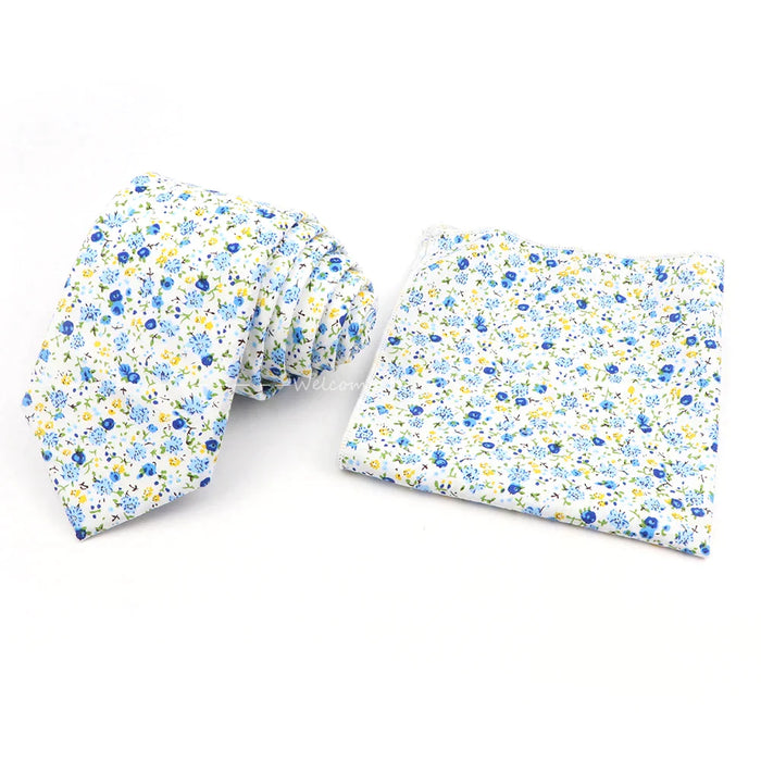 Floral Cotton Tie Set For Parties And Daily Wear