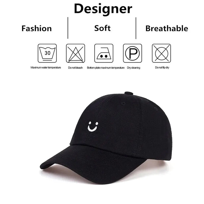 Adjustable Smiling Face Baseball Cap / Hat For Outdoor Wear