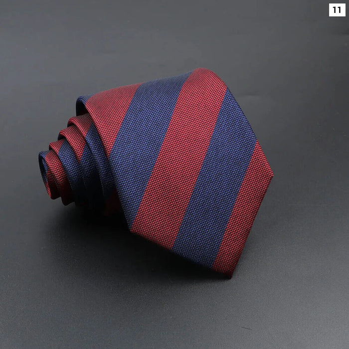 Blue Plaid Striped Tie 8Cm Classic Necktie For Mens Fashion For Daily Wear Weddings And Gifts