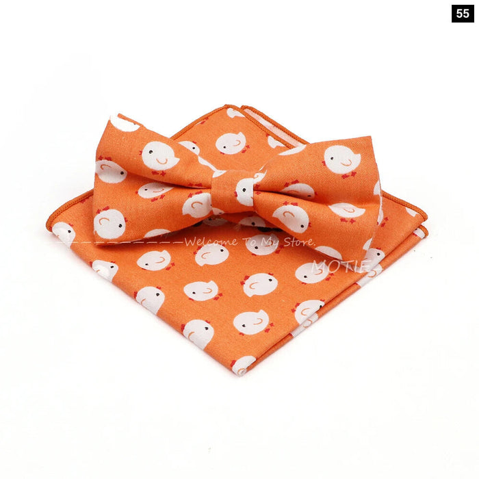 Colourful Cotton Bowtie Set For Parties And Gifts