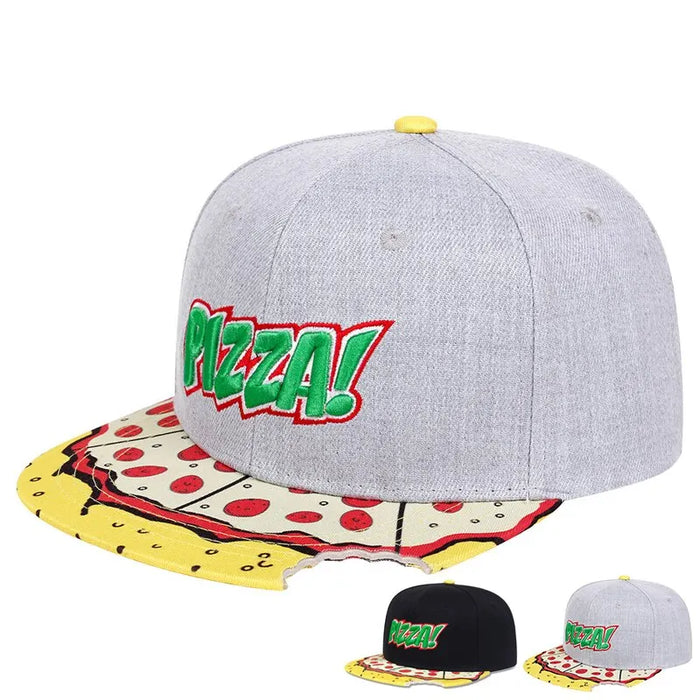 Embroidered Pizza Print Baseball Cap / Hat