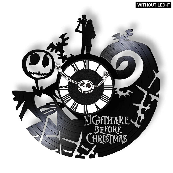 Halloween Nightmare Vinyl Record Wall Clock