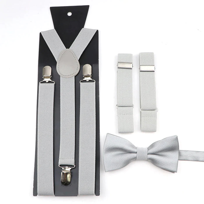 Adjustable Elastic Suspender Set For Weddings