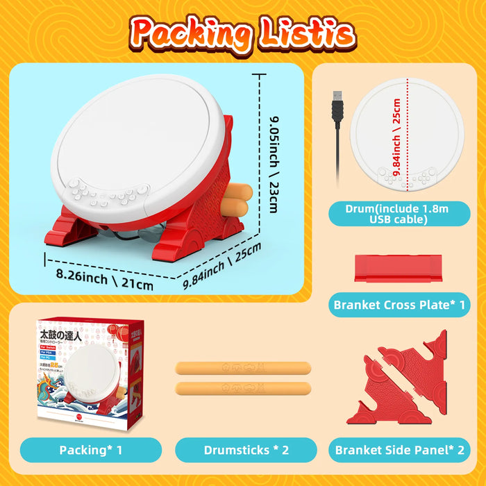 Taiko Drum Master Compatible Nintendo Switch/Lite/Oled