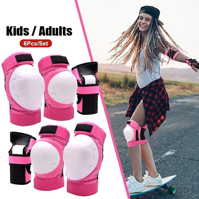 Protective Gear Knee Elbow Pads Wrist Guards for Skateboarding Roller Skating Cycling