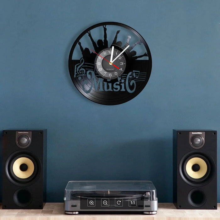 Rock n Roll Vinyl Record Wall Clock