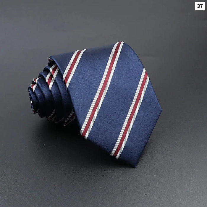 Blue Plaid Striped Tie 8Cm Classic Necktie For Mens Fashion For Daily Wear Weddings And Gifts