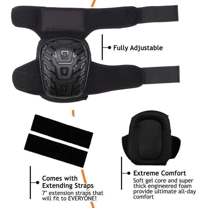 Comfortable Heavy Duty EVA Foam Knee Pads with Adjustable Straps for Working, Gardning