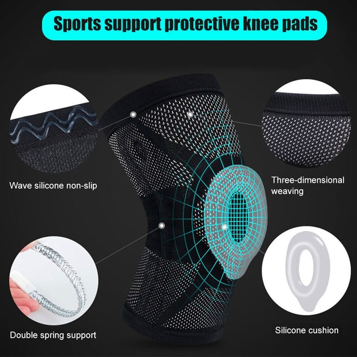 Non-slip Breathable Leg Sleeve Knee Pad With Thickened Silicone Ring