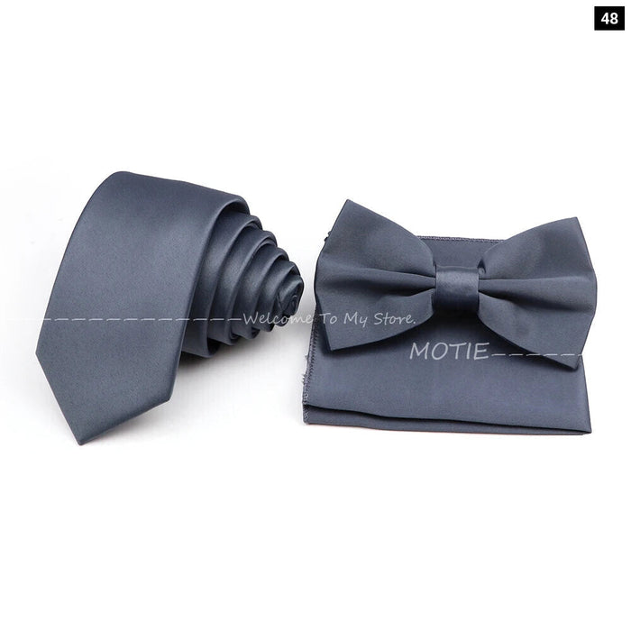 Colourful Bowtie Set Polyester For Mens Business And Wedding