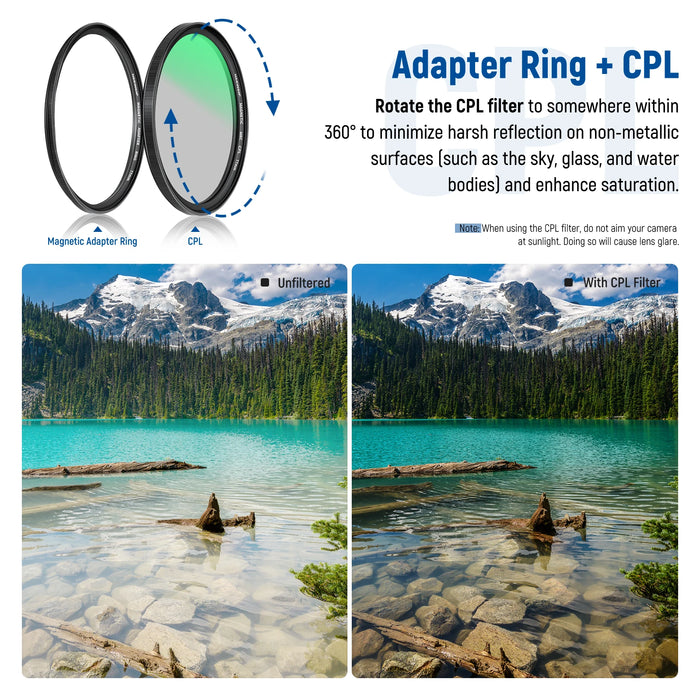 42 Layer Multi Coated Magnetic Lens Filter Kit Nd1000 Mcuv Cpl Adapter Ring Filter Cap