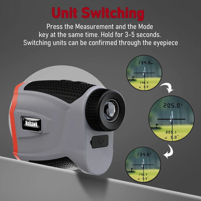 Rechargeable Laser Rangefinder For Golf And Hunting