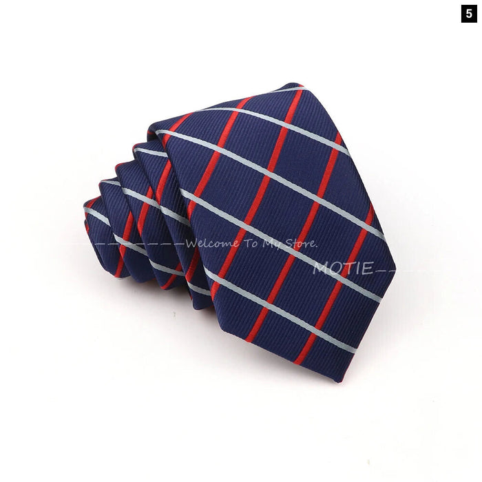 Blue Striped Necktie For Weddings And Parties