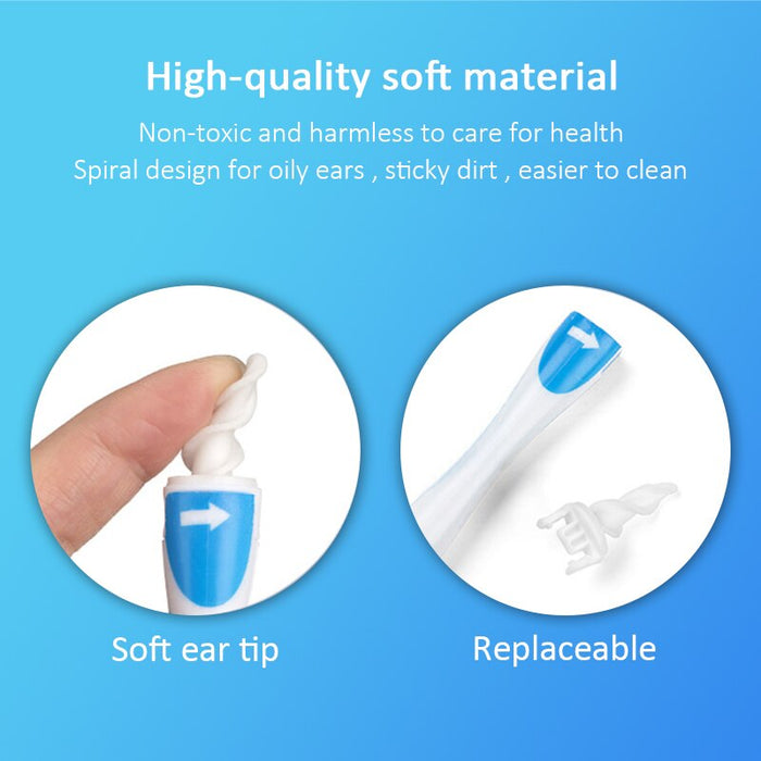 Spiral Ear Remover Portable Soft Ear Oil Remover For Adults And Children Earwax Cleaning Tool 16 Head Ear Removal Tool