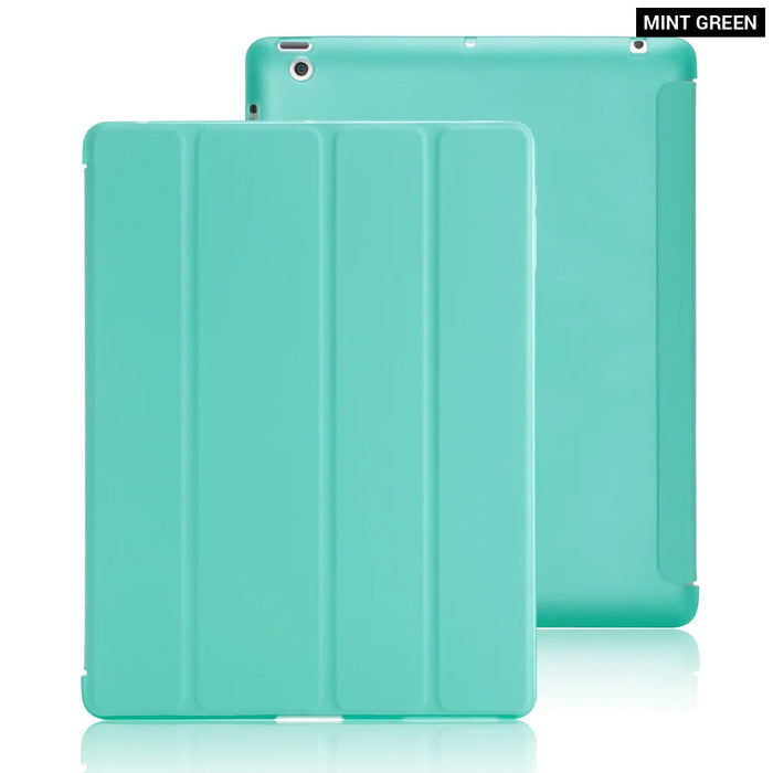 Ipad 2 3 4 Full Pu Leather Smart Case Protective Cover