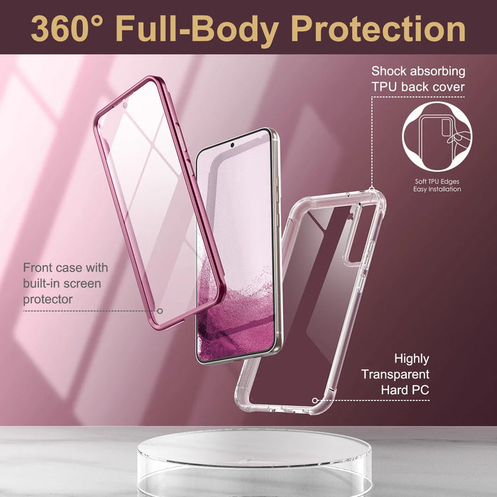 360 Full Body Protection Case For Samsung Galaxy S22 With Built In Screen Protector