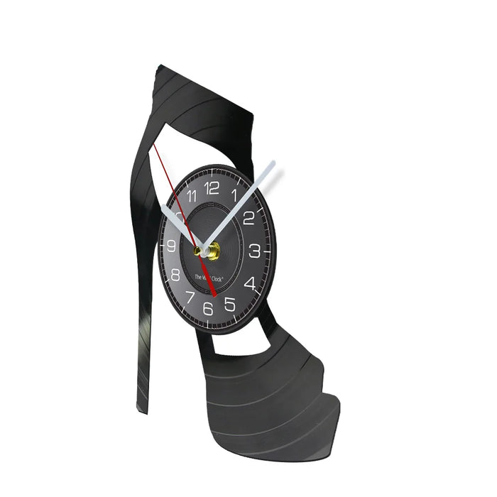 Black High Heel Wall Clock