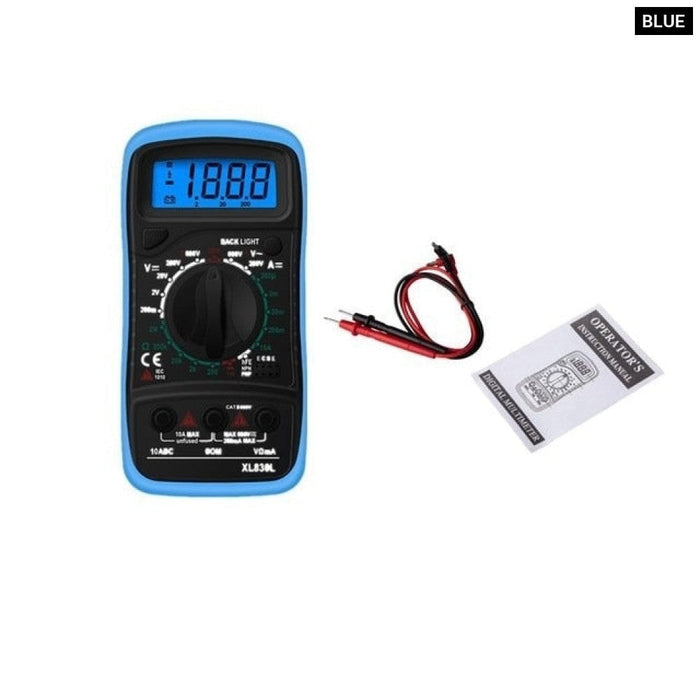 Handheld Digital Multimeter LCD Backlight Portable AC/DC Ammeter Voltmeter Ohm Voltage Tester Meter Multimetro