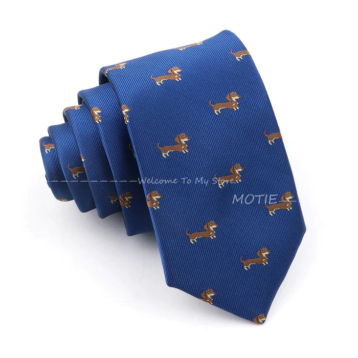 Blue Whale Pattern Tie For Weddings And Daily Wear