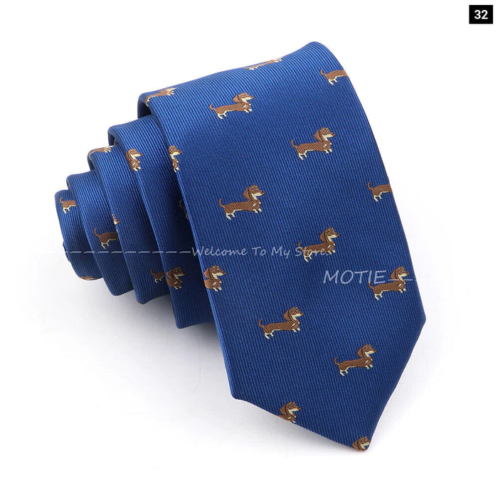 Blue Whale Pattern Tie For Weddings And Daily Wear