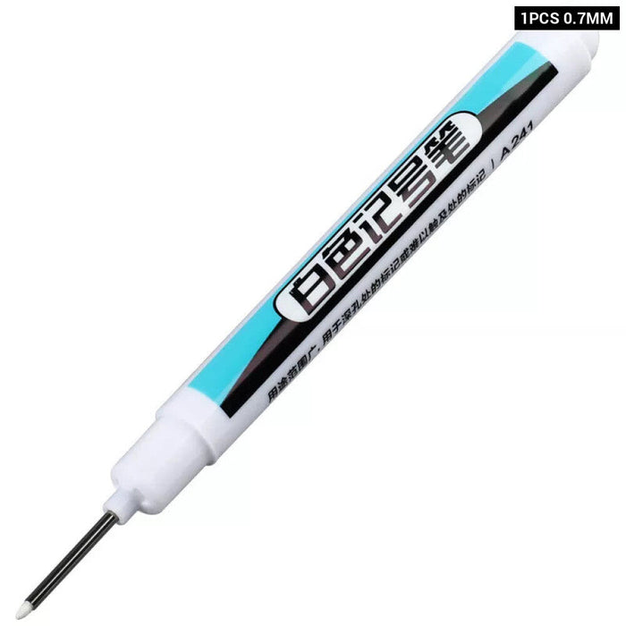 White Permanent Paint Pen Set For Multiple Surfaces 0.7Mm Tip