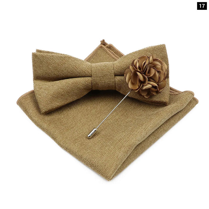 Super Soft Suede Bowtie Set For Weddings