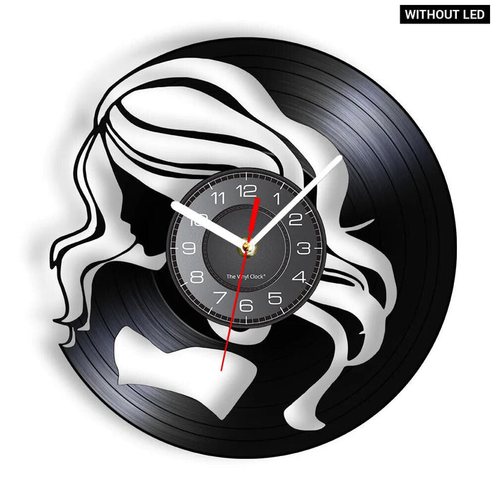 Exotic Lady Vinyl Record Wall Clock