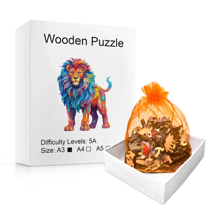 Wooden Lion Puzzle For Kids