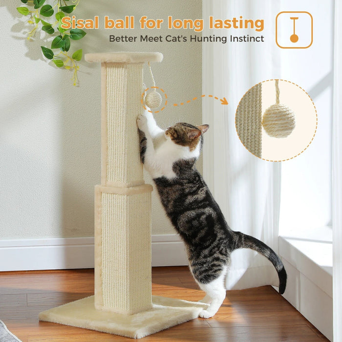 80Cm Indoor Cat Scratching Post Sisal Ball For Large Cats