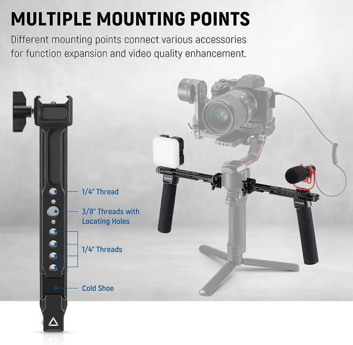 Dual Handgrip For Dji Ronin Gimbals Dual Handle Kit With 2 Mini Nato Rails