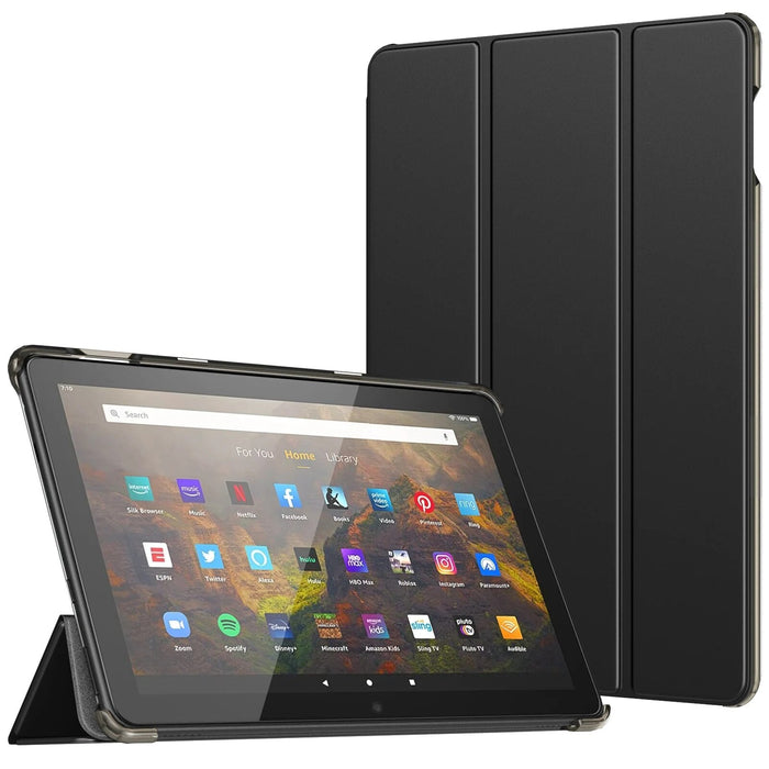 Slim PU Leather Trifold Stand Cover For Kindle Fire HD 10&10 Plus tablet