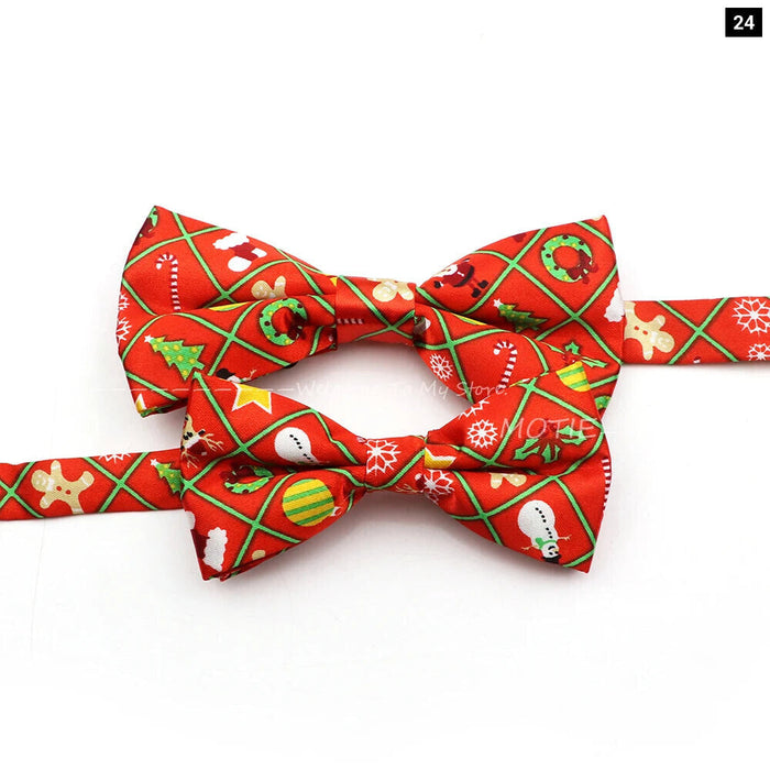 Christmas Bowtie Snowflake Pattern Polyester Parent-Child Wedding Party Accessories