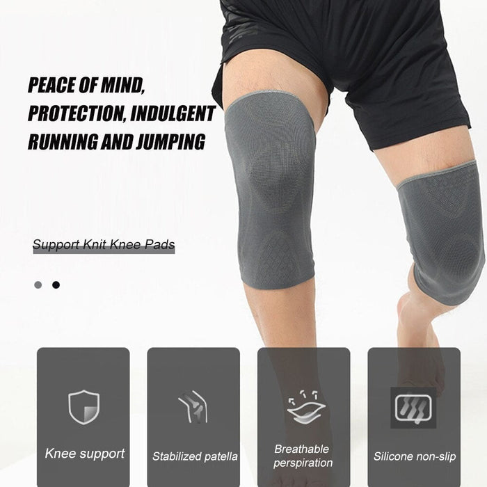 Sport Knee Compression Leg Sleeves With Spring Stabilizers For Cycling Running Basketball Weightlift