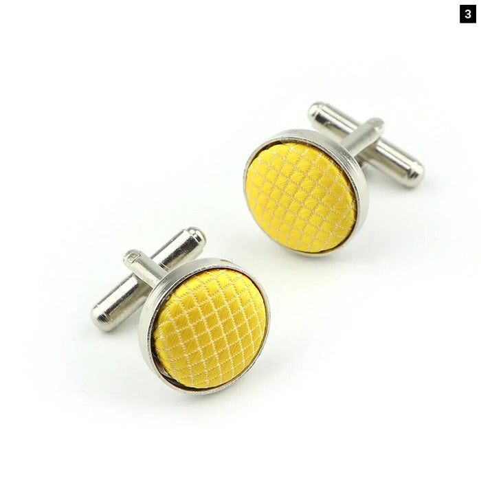 Plaid Cufflinks For Men